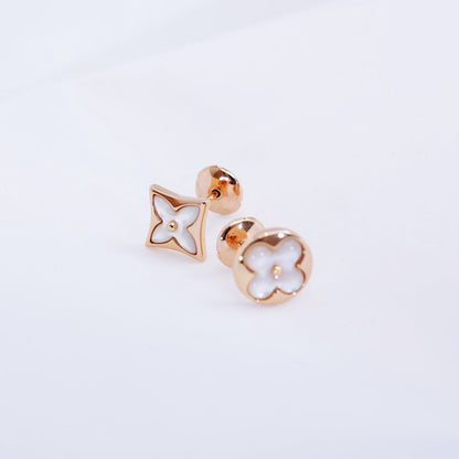 [Regalia Jewelry]STAR AND SUN PINK GOLD MOP STUD EARRINGS