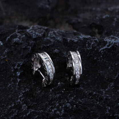 [Regalia Jewelry]ZERO 1 MINI SILVER DIAMOND EARRINGS