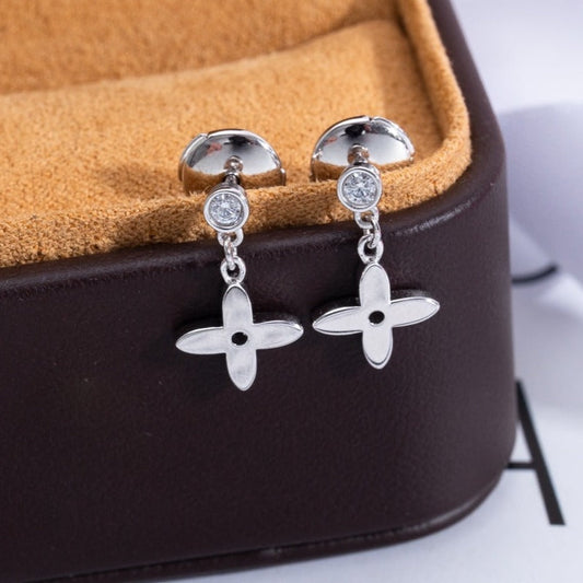 [Regalia Jewelry]VIDYLLE SILVER DIAMOND MINI DROP EARRINGS