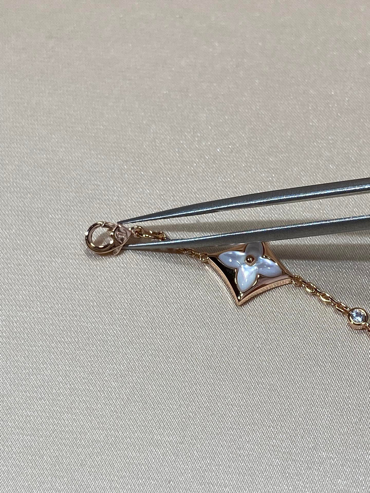 [Regalia Jewelry]STAR 4 MOTIF MOP DIAMOND PINK GOLD BRACELET