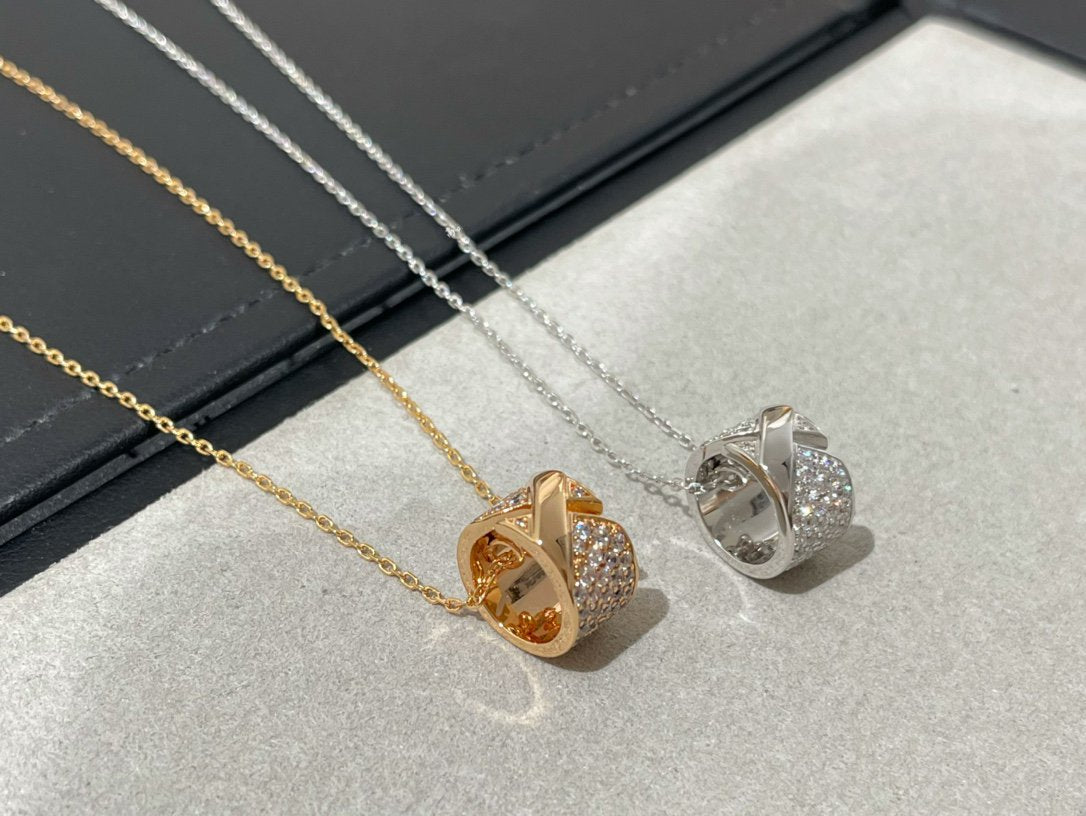 [Regalia Jewelry]LIENS EVIDENCE DIAMOND PAVED NECKLACE