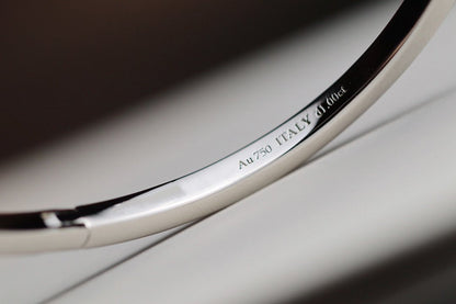 [Regalia Jewels]NARROW T1 HINGED BANGLE DIAMOND SILVER
