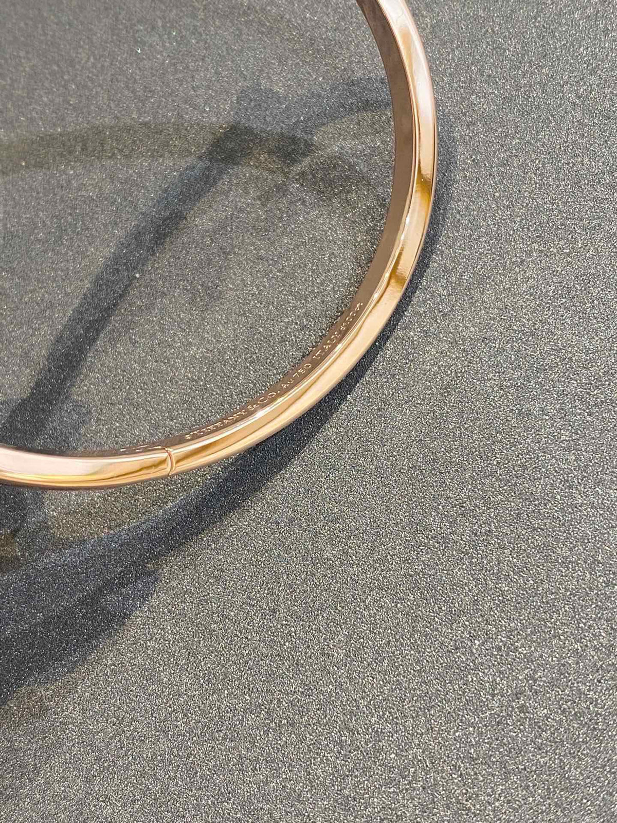 [Regalia Jewels]NARROW T1 HINGED BANGLE DIAMOND PINK GOLD