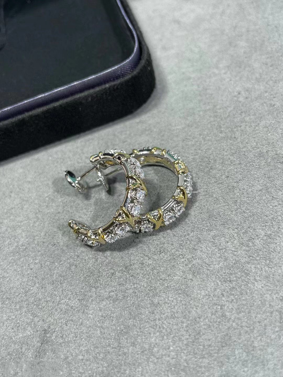 [Regalia Jewels]SCHLUMBERGER GOLD DIAMOND EARRINGS