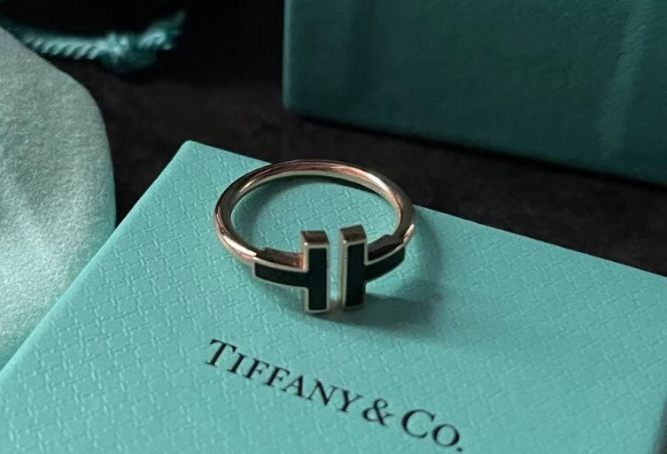 [Regalia Jewels]T SMALL ONYX PINK GOLD RING