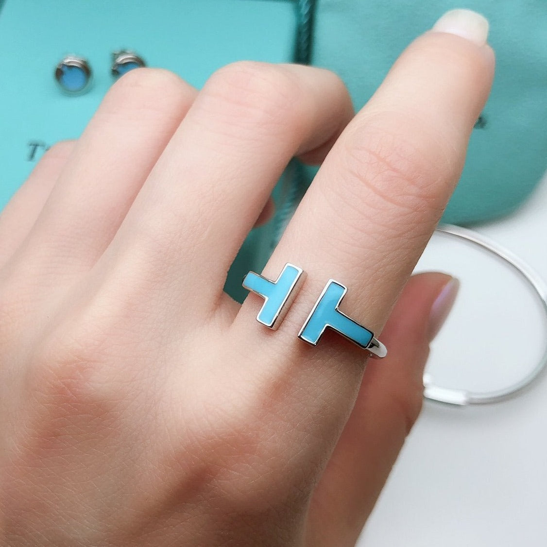 [Regalia Jewels]T SMALL TURQUOISE SILVER RING
