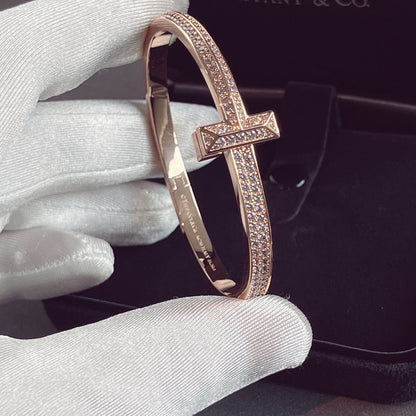 [Regalia Jewels]T1 WIDE HINGED BANGLE DIAMOND PAVED BRACELET