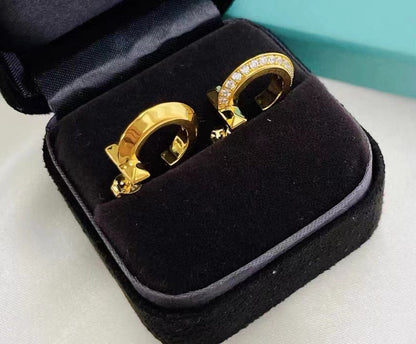 [Regalia Jewels]T1 HOOP DIAMOND EARRINGS