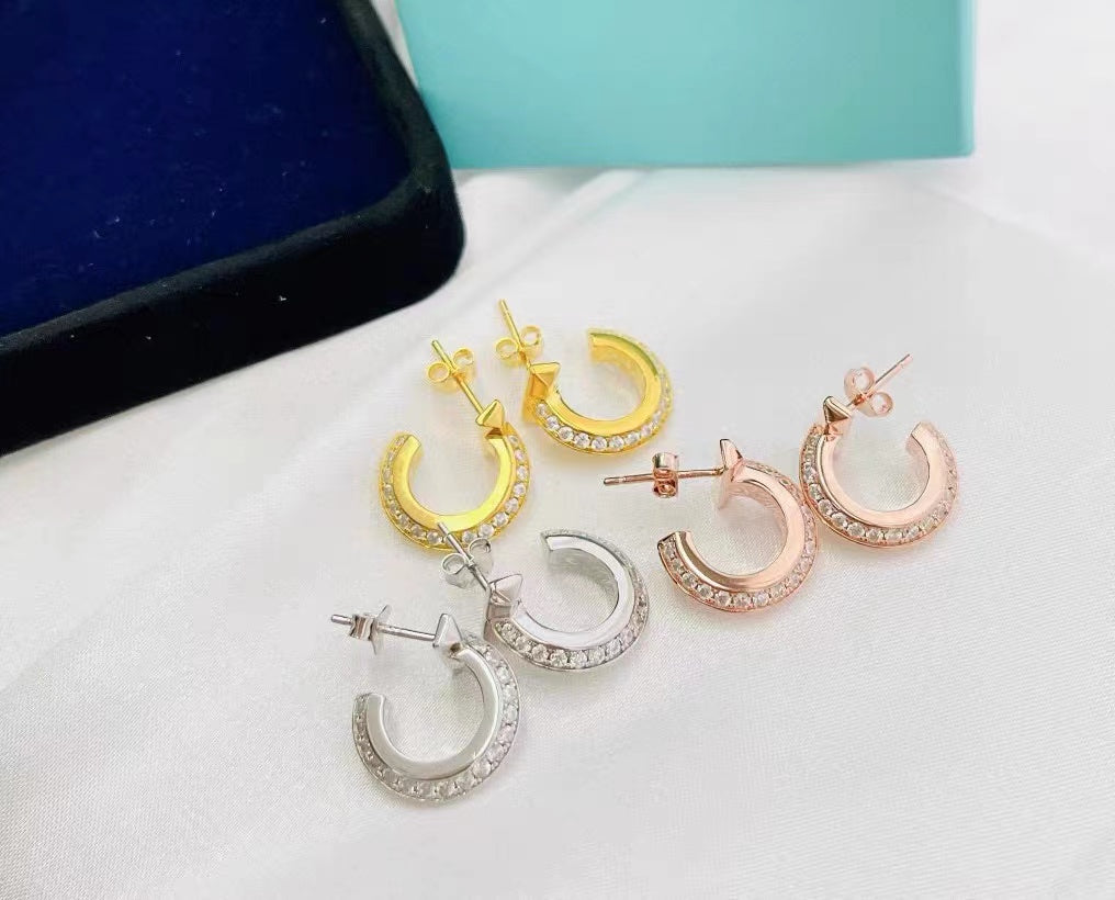 [Regalia Jewels]T1 HOOP DIAMOND EARRINGS