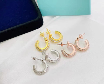 [Regalia Jewels]T1 HOOP DIAMOND EARRINGS