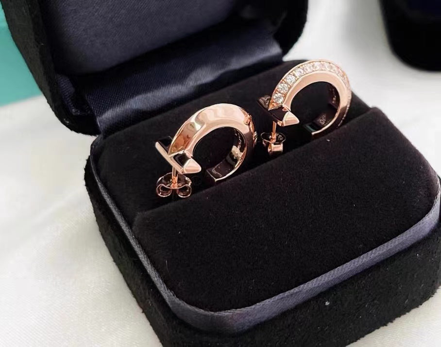 [Regalia Jewels]T1 HOOP DIAMOND EARRINGS