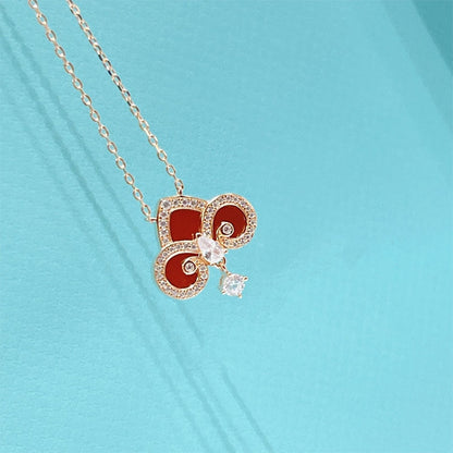 [Regalia Jewels]FLEUR DE LIS PINK GOLD DIAMOND NECKLACE