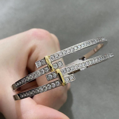 [Regalia Jewels]EDGE DIAMOND GOLD SILVER BRACELET