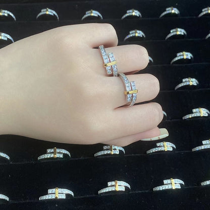 [Regalia Jewels]EDGE GOLD SILVER DIAMOND RING