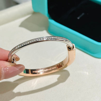 [Regalia Jewels]LOCK PINK GOLD SILVER DIAMOND BRACELET