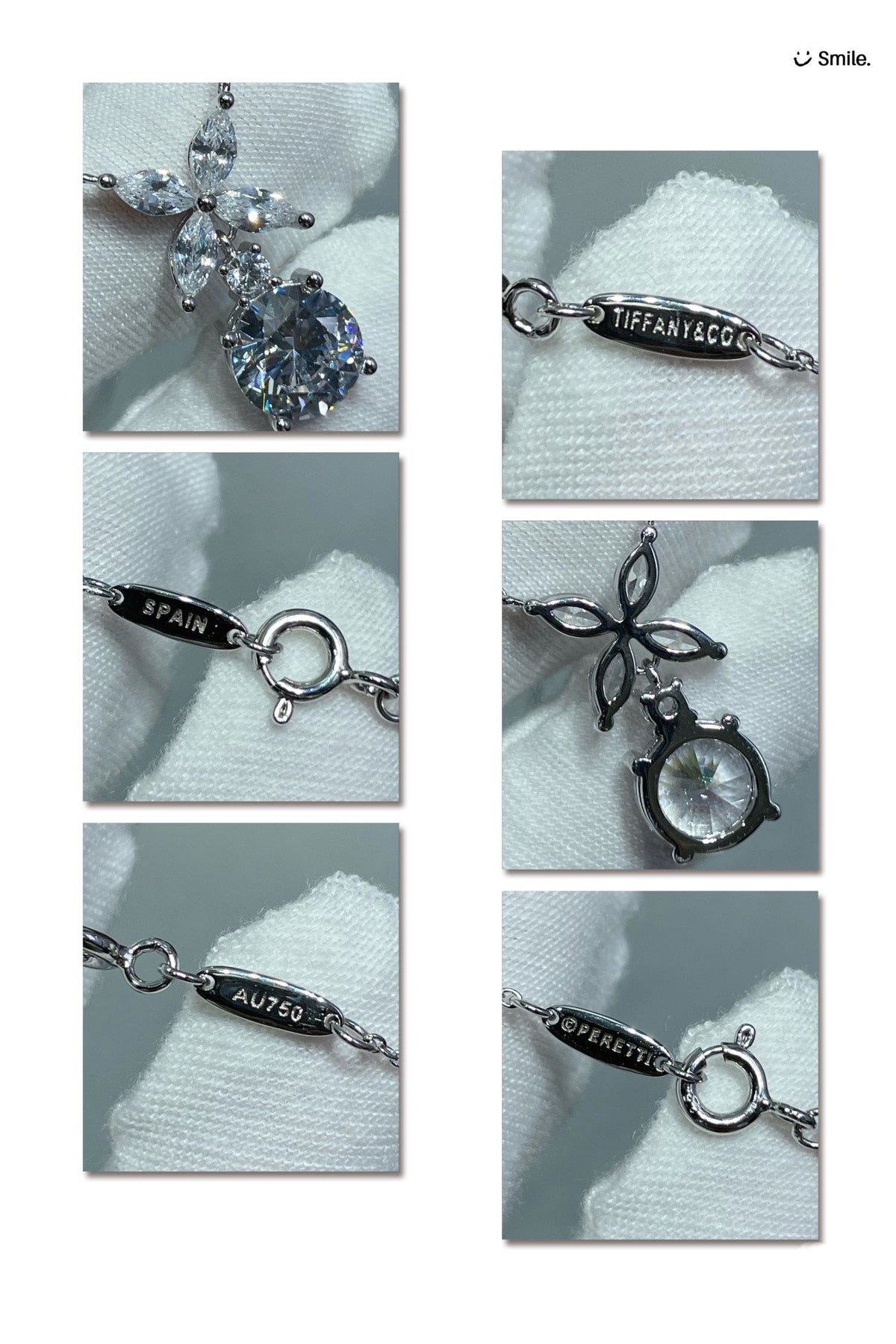 [Regalia Jewels]VICTORIA PENDANT SILVER DIAMOND NECKLACE