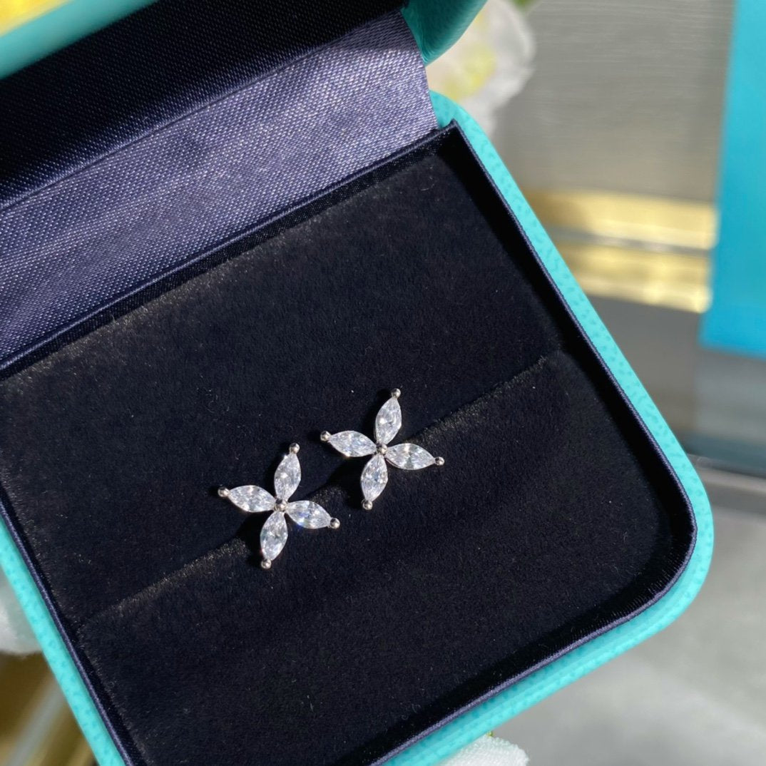 [Regalia Jewels]VICTORIA SILVER DIAMOND STUD MINI EARRINGS