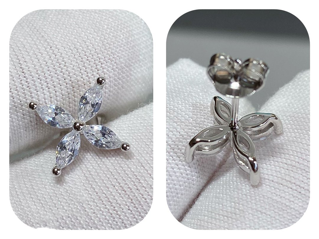 [Regalia Jewels]VICTORIA SILVER DIAMOND STUD MINI EARRINGS