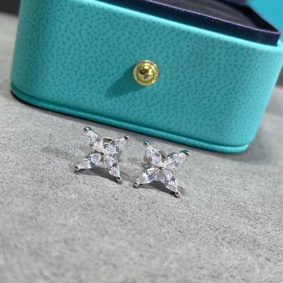 [Regalia Jewels]VICTORIA SILVER DIAMOND STUD MINI EARRINGS