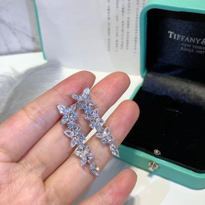 [Regalia Jewels]VICTORIA SILVER DIAMOND DROP EARRINGS
