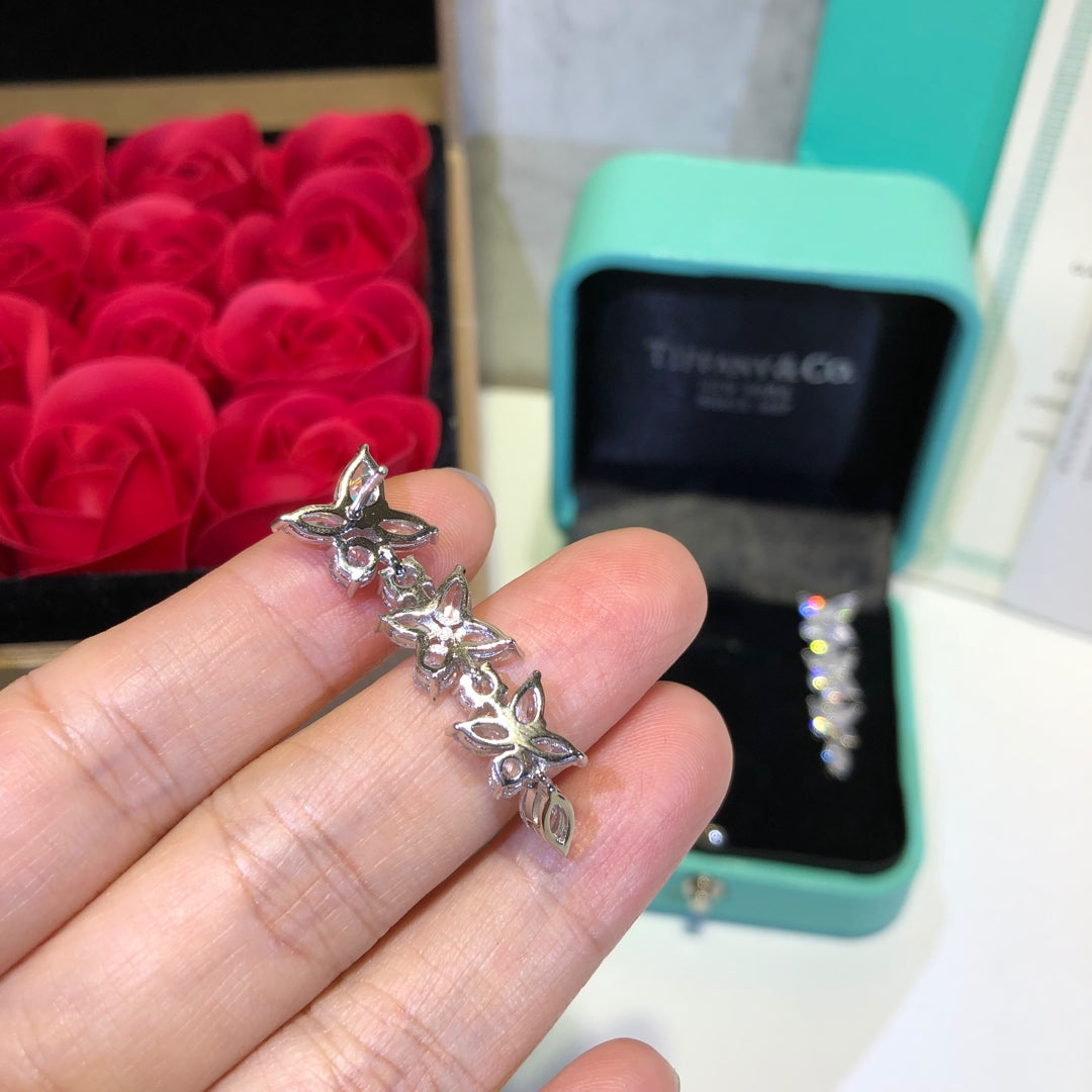 [Regalia Jewels]VICTORIA SILVER DIAMOND DROP EARRINGS