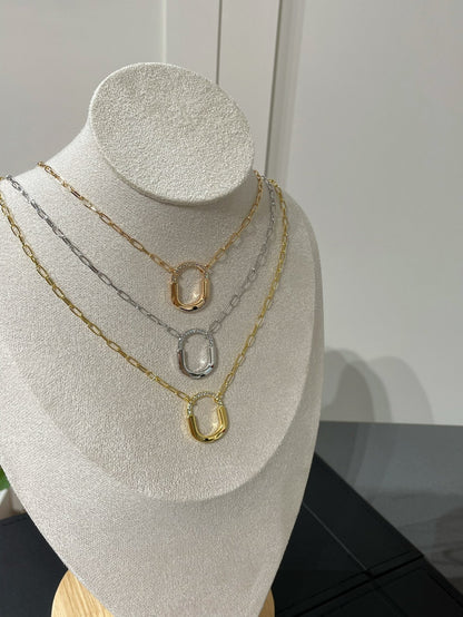 [Regalia Jewels]LOCK MEDIUM PENDANT DIAMOND NECKLACE