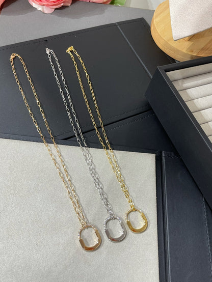 [Regalia Jewels]LOCK MEDIUM PENDANT DIAMOND NECKLACE