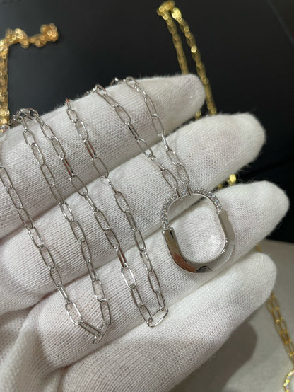 [Regalia Jewels]LOCK MEDIUM PENDANT DIAMOND NECKLACE