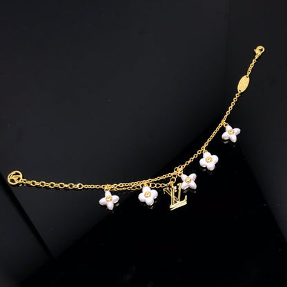 [Regalia Jewelry]LOGO 6 MOTIF STAR AND SUN GOLD BRACELET