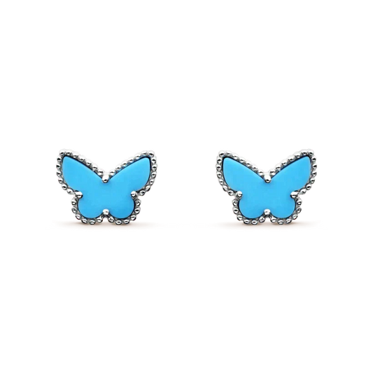 [Regalia Jewelry]BUTTERFLY TURQUOISE EARRINGS SILVER