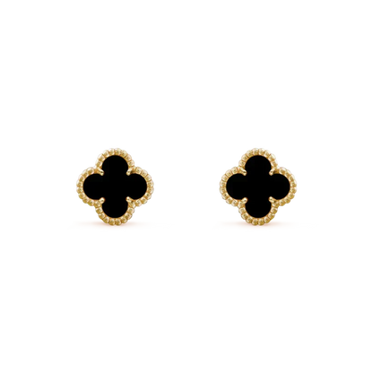 [Regalia Jewelry]CLOVER MINI 9.5MM BLACK MOP EARRINGS
