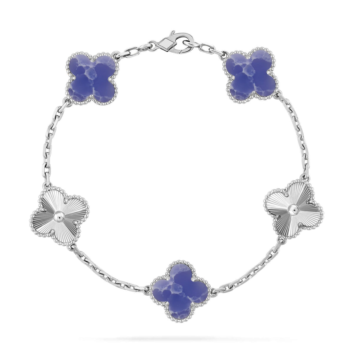 [Regalia Jewelry]CLOVER 5 MOTIF BLUE VEINS BRACELET COLLECTION