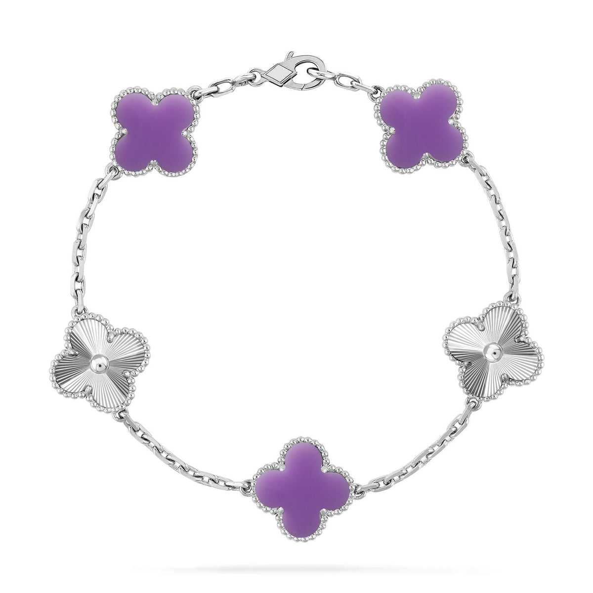 [Regalia Jewelry]CLOVER 5 MOTIF LIGHT PURPLE BRACELET COLLECTION