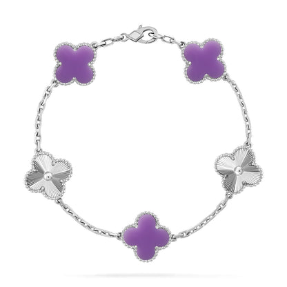[Regalia Jewelry]CLOVER 5 MOTIF LIGHT PURPLE BRACELET COLLECTION