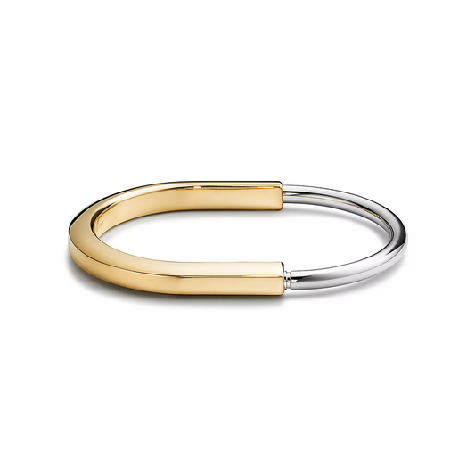 [Regalia Jewels]LOCK BRACELET YELLOW AND WHITE GOLD