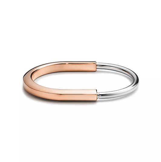 [Regalia Jewels]LOCK BRACELET ROSE AND WHITE GOLD