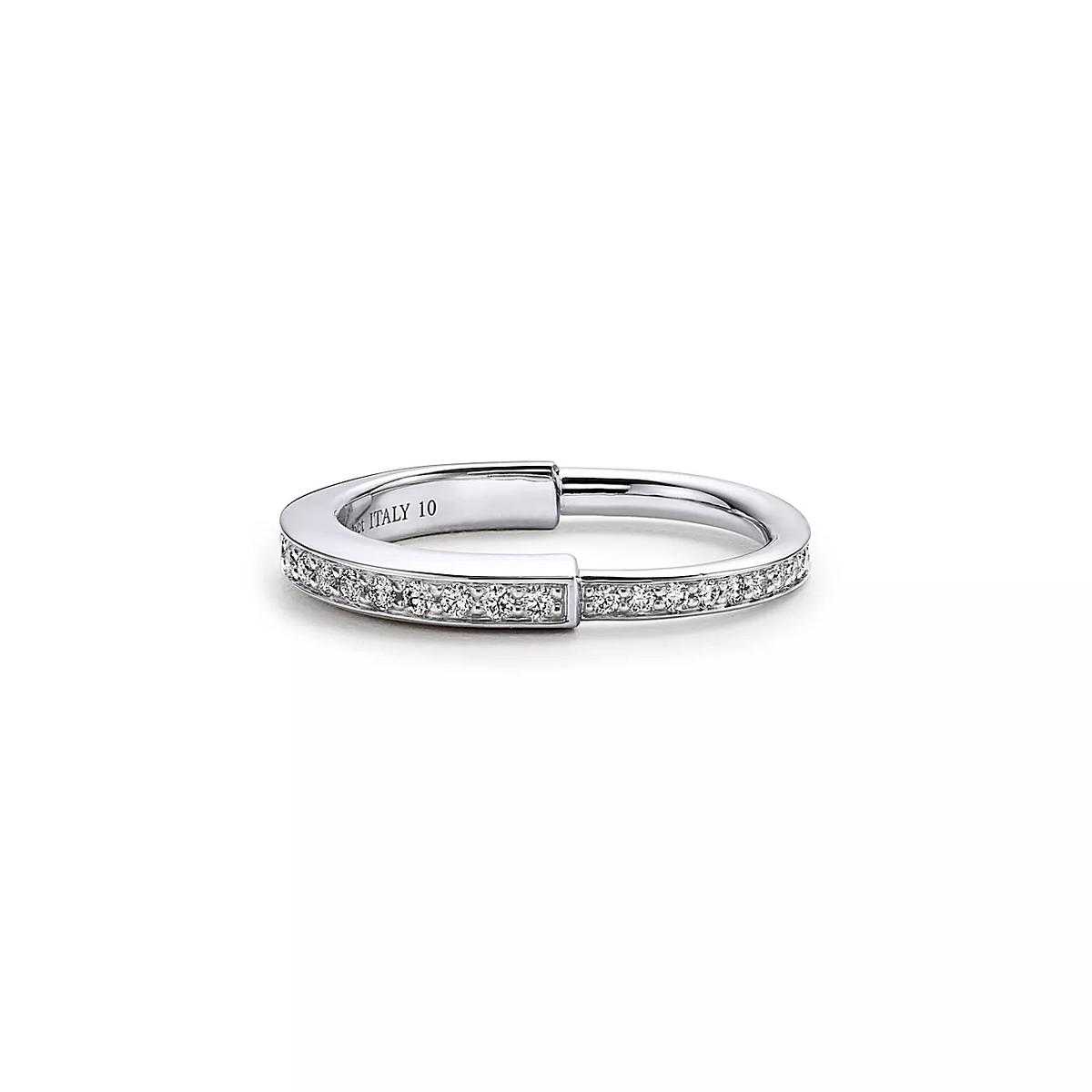 [Regalia Jewels]LOCK RING SILVER DIAMOND PAVED