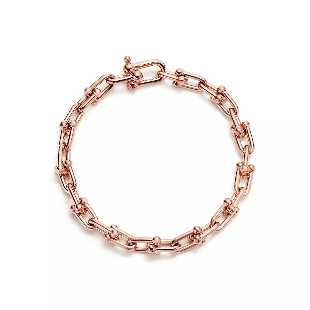 [Regalia Jewels]HARDWEAR SMALL LINK 26 MOTIF PINK GOLD BRACELET