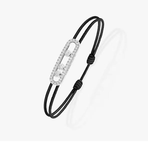 [Regalia  Jewels]Messika Care(s) pink cord pav¨¦ bracelet