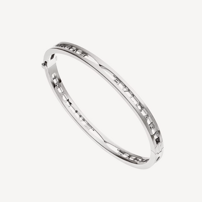 [Regalia Jewelry]ZERO 1 SPIRAL LOGO SILVER BRACELET