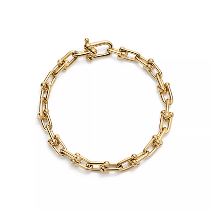 [Regalia Jewels]HARDWEAR SMALL LINK 26 MOTIF GOLD BRACELET