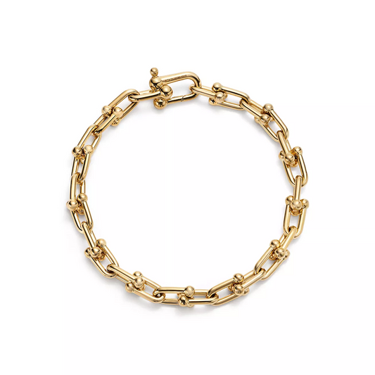 [Regalia Jewels]HARDWEAR SMALL LINK 26 MOTIF GOLD BRACELET