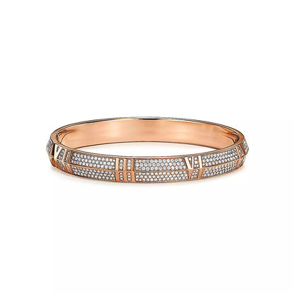 [Regalia Jewels]ATLAS X PINK GOLD DIAMOND PAVED BRACELET