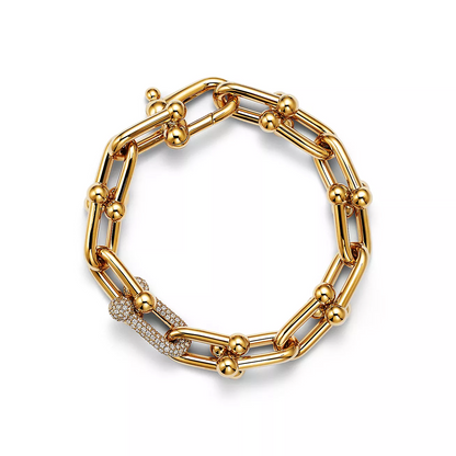 [Regalia Jewels]HARDWEAR LARGE LINK GOLD DIAMOND BRACELET