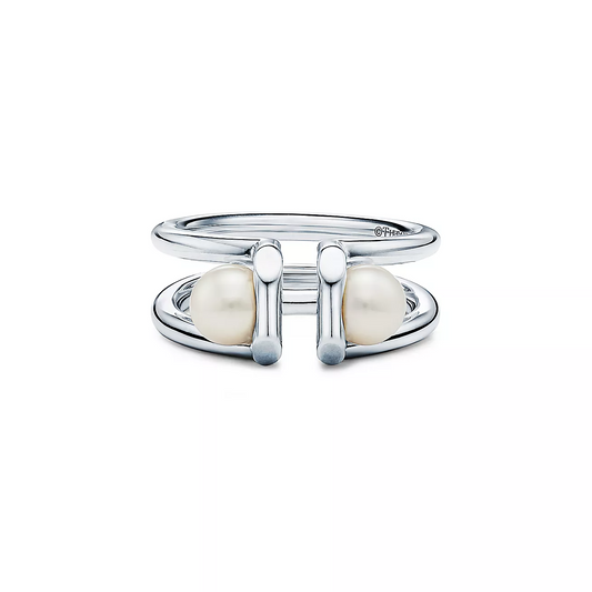 [Regalia Jewels]DOUBLE PEARL SILVER RING