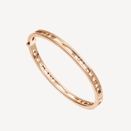 [Regalia Jewelry]ZERO 1 SPIRAL LOGO PINK GOLD BRACELET