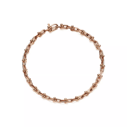 [Regalia Jewels]HARDWEAR MICRO LINK 44 MOTIF PINK GOLD BRACELET