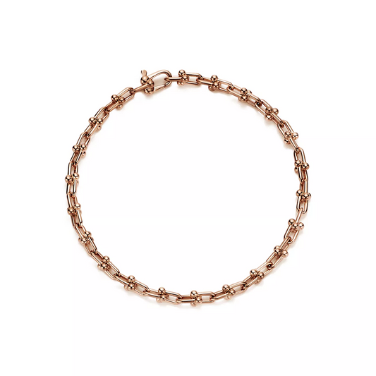 [Regalia Jewels]HARDWEAR MICRO LINK 44 MOTIF PINK GOLD BRACELET
