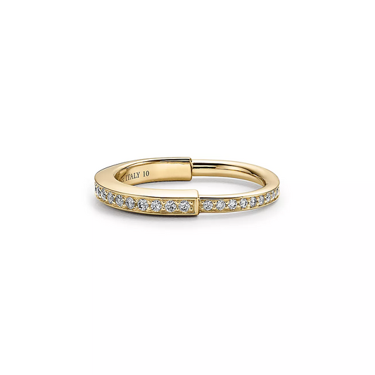 [Regalia Jewels]LOCK RING GOLD DIAMOND PAVED