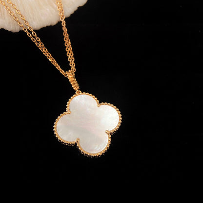 [Regalia Jewelry]CLOVER 25MM MOP LARGE PENDANT NECKLACE